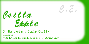 csilla epple business card